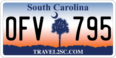 SC license plate OFV795