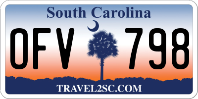 SC license plate OFV798