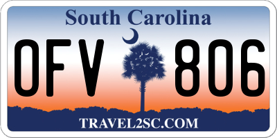 SC license plate OFV806