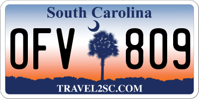 SC license plate OFV809
