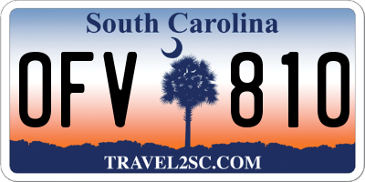SC license plate OFV810
