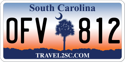 SC license plate OFV812