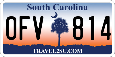 SC license plate OFV814