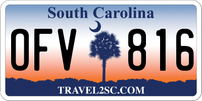 SC license plate OFV816