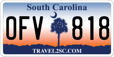 SC license plate OFV818