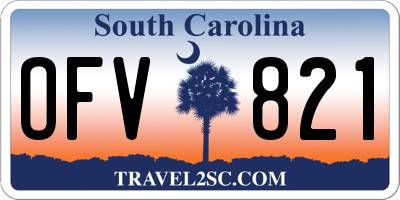 SC license plate OFV821