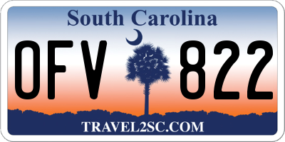 SC license plate OFV822