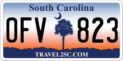 SC license plate OFV823