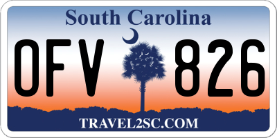 SC license plate OFV826
