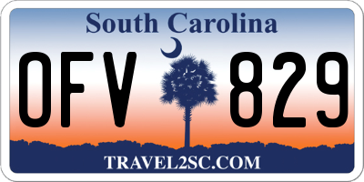 SC license plate OFV829