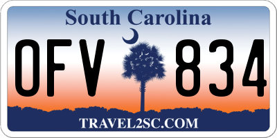 SC license plate OFV834