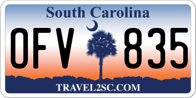 SC license plate OFV835