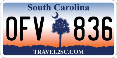 SC license plate OFV836