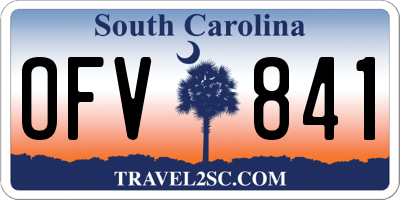 SC license plate OFV841