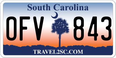 SC license plate OFV843
