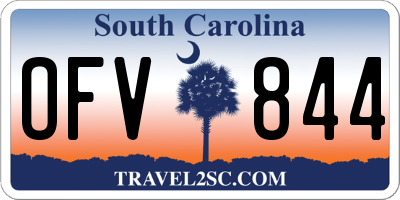SC license plate OFV844