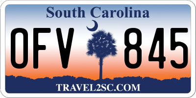 SC license plate OFV845