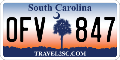 SC license plate OFV847