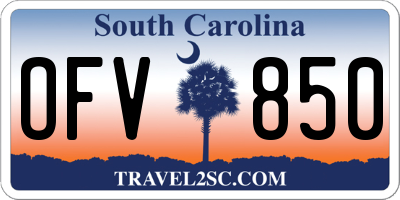 SC license plate OFV850