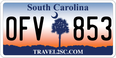 SC license plate OFV853