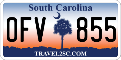 SC license plate OFV855