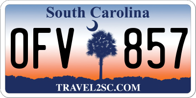 SC license plate OFV857