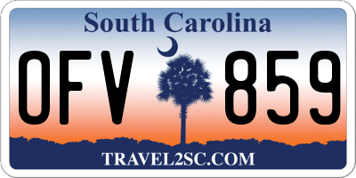 SC license plate OFV859