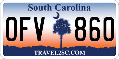 SC license plate OFV860
