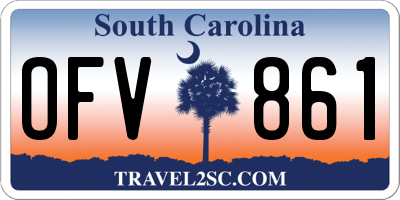 SC license plate OFV861
