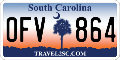 SC license plate OFV864