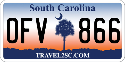 SC license plate OFV866