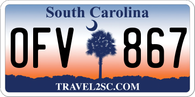 SC license plate OFV867