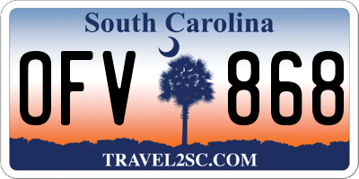 SC license plate OFV868