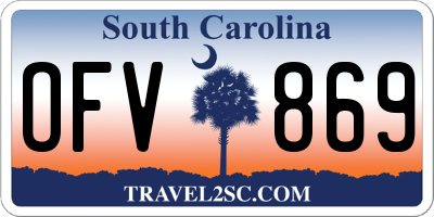 SC license plate OFV869