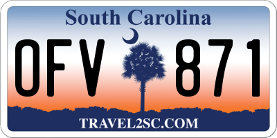 SC license plate OFV871