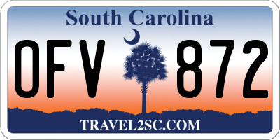 SC license plate OFV872
