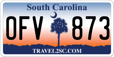 SC license plate OFV873