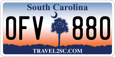 SC license plate OFV880