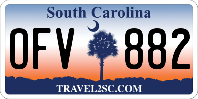 SC license plate OFV882