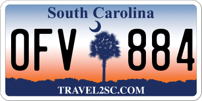 SC license plate OFV884