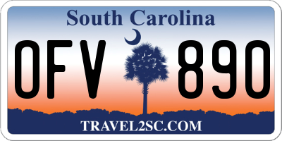 SC license plate OFV890