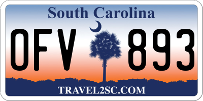 SC license plate OFV893