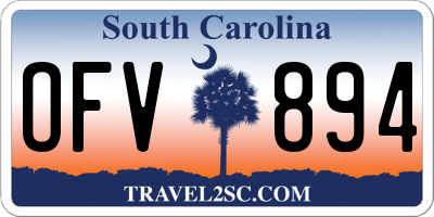 SC license plate OFV894