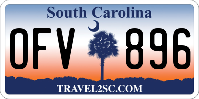SC license plate OFV896