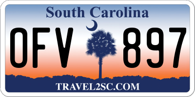 SC license plate OFV897