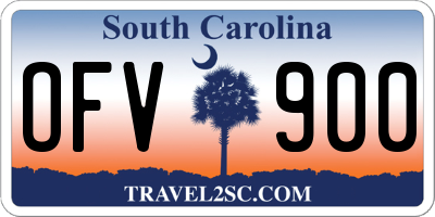 SC license plate OFV900