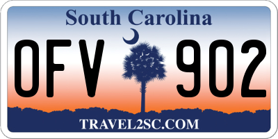 SC license plate OFV902