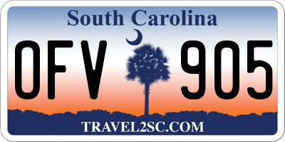 SC license plate OFV905