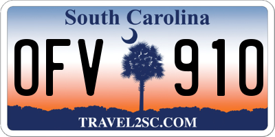 SC license plate OFV910