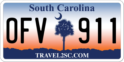 SC license plate OFV911